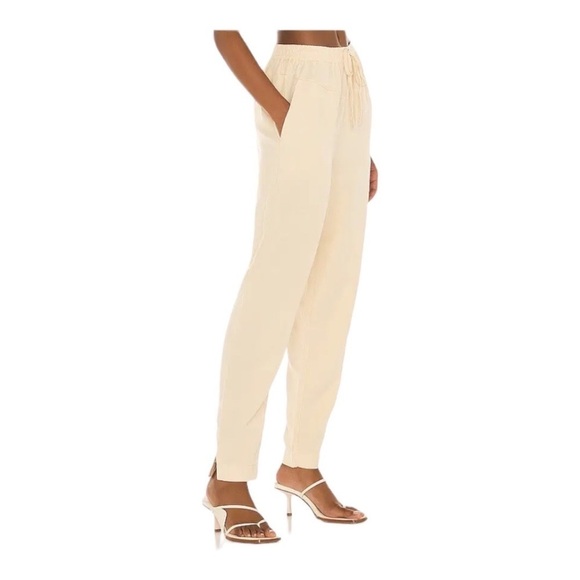 NEW Joie Carla Linen Blend Pant Pull On Drawstring Waist Small - Picture 3 of 10